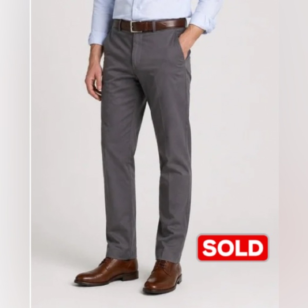 Dockers Signature Go Khaki Straight Fit Pants 34x32 Gray NWT Stretch